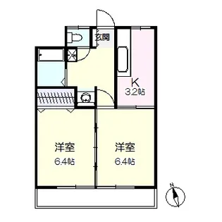 コスモ A棟【2階】の間取り