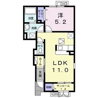 ベレットI【1階】の間取り