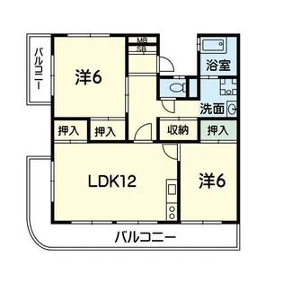ラ・フレーズ帯山【3階】の間取り
