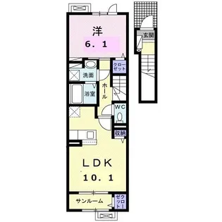 コンフォール・アイリス【2階】の間取り