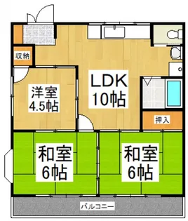 第二稲荷台ハイツ【1階】の間取り