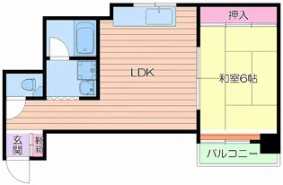 淀川マンション【4階】の間取り