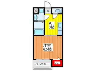 ラ・ソレイユ【1階】の間取り