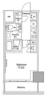 ザ・パークハビオ荏原中延駅前【10階】の間取り