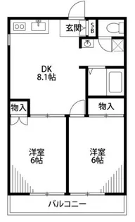 レナジア保木間【5階】の間取り