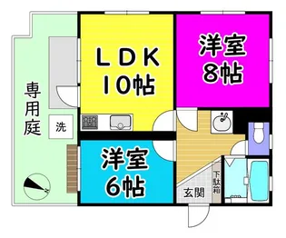 ニューハイツ北寺尾【1階】の間取り