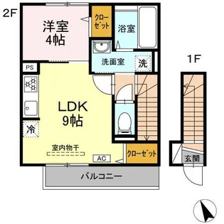 フォボス東浜【2階】の間取り