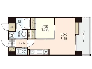 EXE the 1st【9階】の間取り
