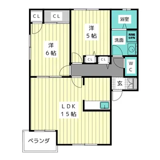 ディアス赤坂【1階】の間取り