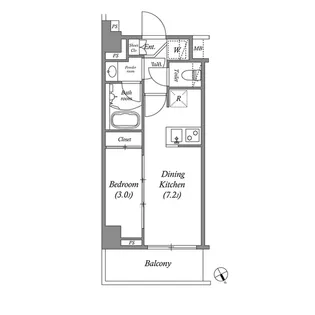 ARKMARK水天宮前II【3階】の間取り