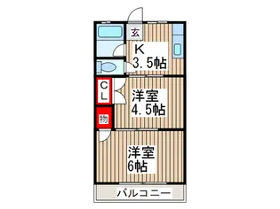 スカイハイム【2階】の間取り