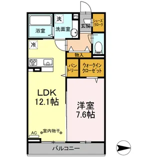 セント国立【3階】の間取り