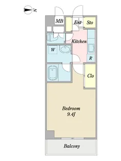 オザリア等々力【4階】の間取り