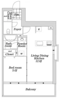 KDX大伝馬レジデンス【3階】の間取り