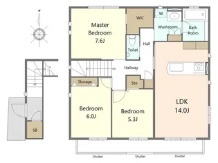 ハイパーコート等々力【2階】の間取り