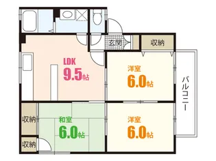 セジュール加美B棟【2階】の間取り