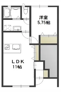 ラ・セーヌ平田【1階】の間取り
