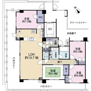 D’レスティア武蔵浦和 501【5階】の間取り