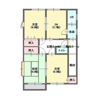 ハイステージ銀河【2階】の間取り