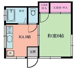 コーポ若草【1階】の間取り