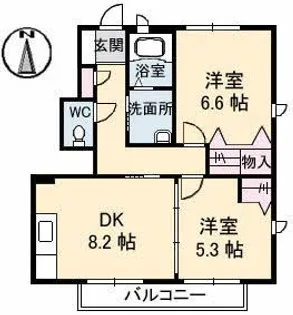 モンプレジール III棟【1階】の間取り
