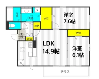 リンガ・フランカ【2階】の間取り