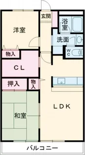 高砂ハイツ石原2【1階】の間取り