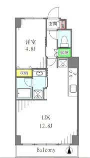 まんしょん早稲田【4階】の間取り
