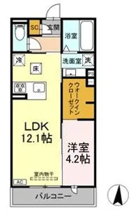 グランツタウン【3階】の間取り