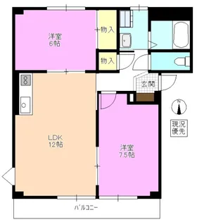 RESIDENCE筒井【1階】の間取り