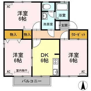 ヴェルフィーユABC【1階】の間取り
