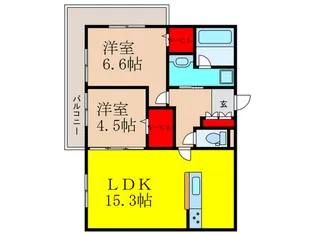 D-residence南茨木II【3階】の間取り