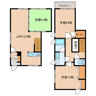 Lスケッチの間取り