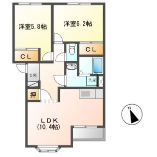 エルシャトー【2階】の間取り