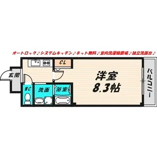 ヴィラナリー関目II【5階】の間取り