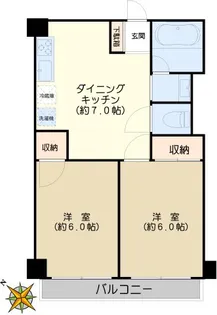 リライアンス湯立坂【2階】の間取り
