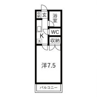奥田アパートメント1【1階】の間取り