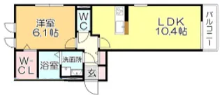 モレーン【1階】の間取り