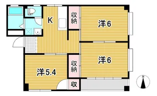 ヤママスコーポ【2階】の間取り