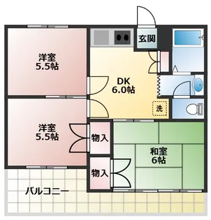 第2モトキハイツ【2階】の間取り