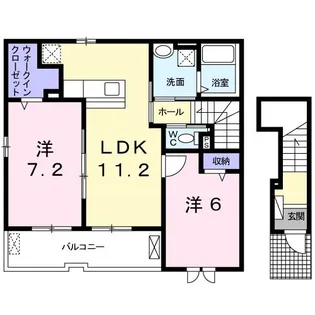 メゾン アルカンシエル カトル【2階】の間取り