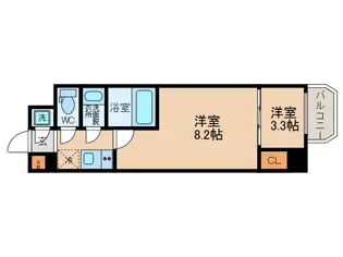 エグゼ難波東【12階】の間取り
