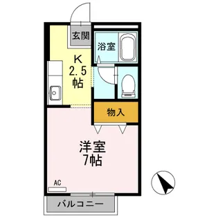 クリスタルきりた【2階】の間取り