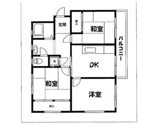 さつきが丘西住宅10号棟【5階】の間取り