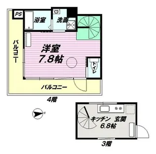 CENTRAL GINZA ST.BLDG.【4階】の間取り