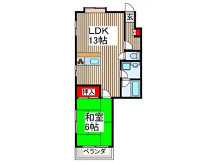 サニーハイツ北園【3階】の間取り
