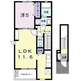 リーフ・ヒルズ 2nd【2階】の間取り