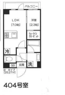 アジールコート芝公園【6階】の間取り