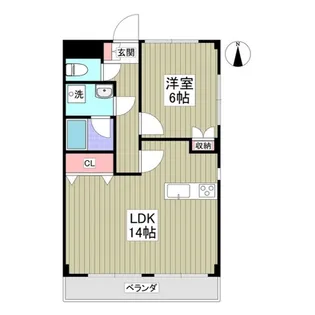 パームヴィラ鴨居【4階】の間取り