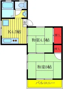 ブランメゾンはぎB棟【2階】の間取り